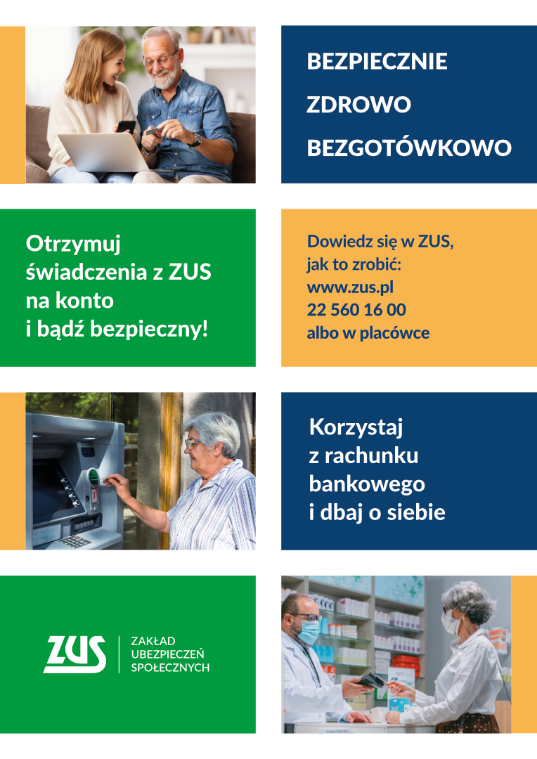 Grafika akcji Bezpiecznie, zdrowo, bezgotówkowo